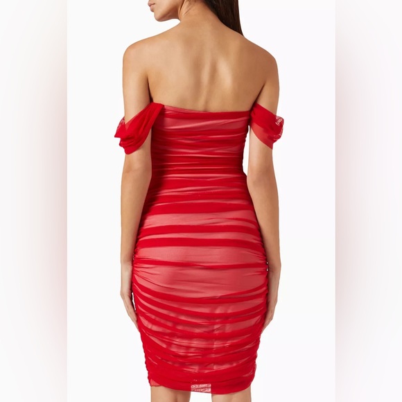 REVOLVE Norma Kamali Walter Midi Dress in Tiger Red - Picture 4 of 4